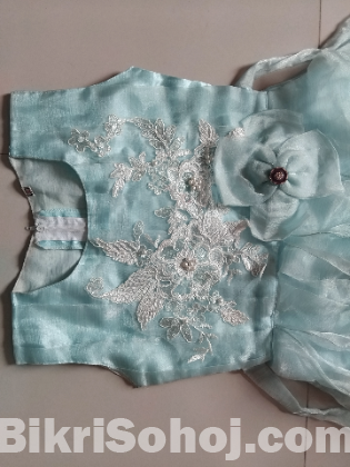 Elegant Lace-Embroidered Bodice Dress